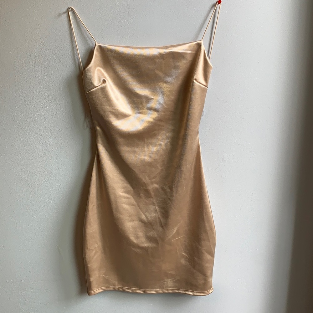 gold dress